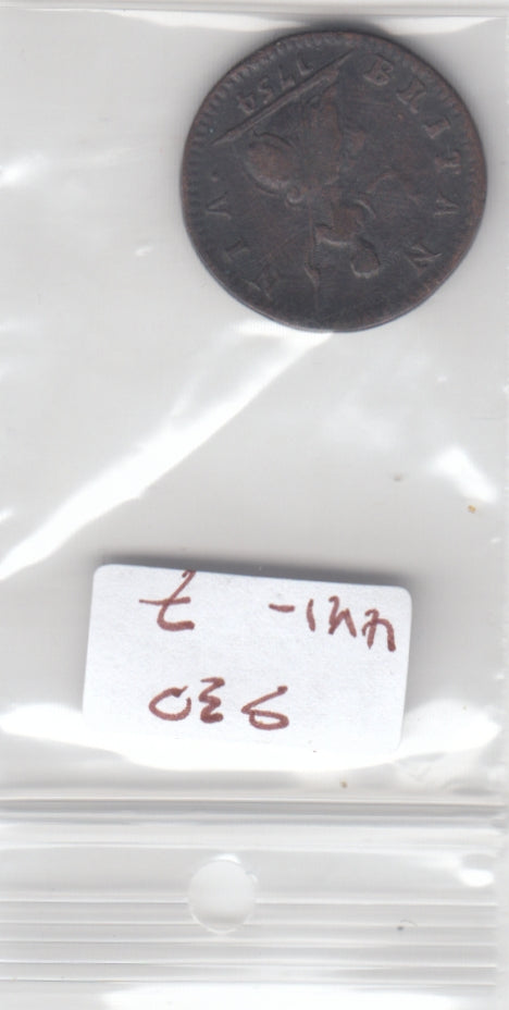S30-UK1-0007 United Kingdom 1 Farthing FI  1754 KM581
