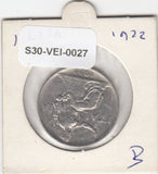 S30-VEI-0027 Italië 1 Lire ZFF 1922 KM62
