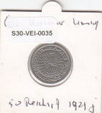 S30-VEI-0035 Germany 50 Pfennig AU 1927 KM49 J