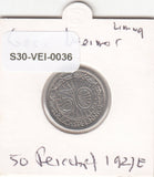 S30-VEI-0036 Germany 50 Pfennig AU 1927 KM49 E