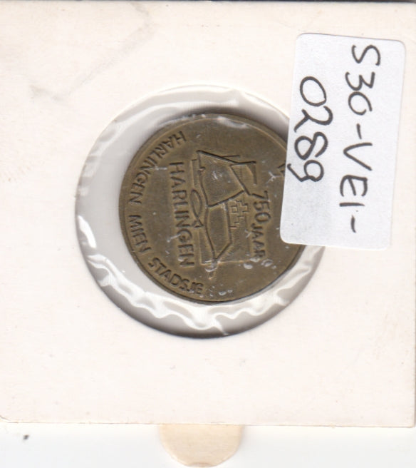 S30-VEI-0289 Netherlands-Token City Medal XF 1984     750 Jaar Harlingen