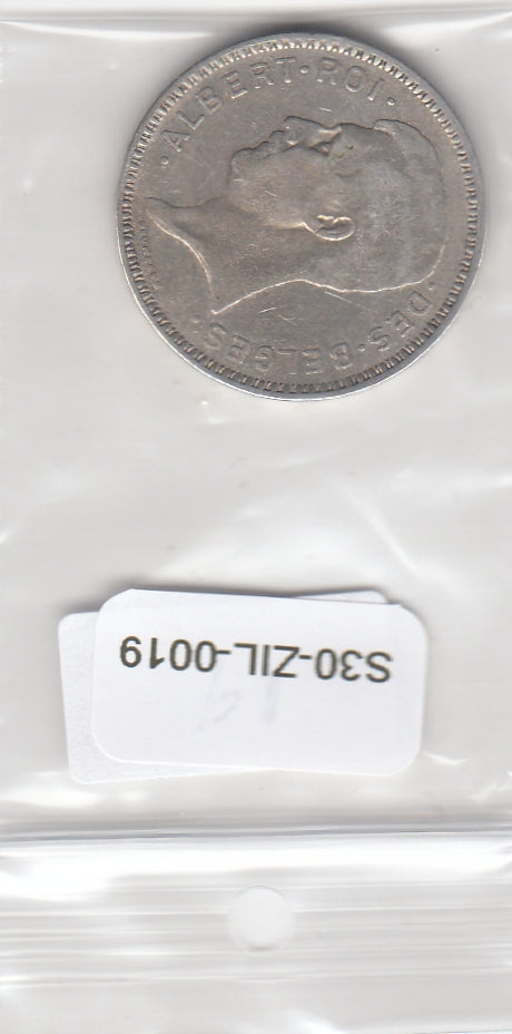 S30-ZIL-0019 België 20 Franken Zeer Fraai 1934 KM104 Waals zilver