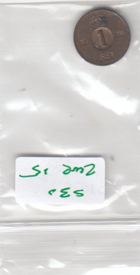 S30-ZWE-0015 Sweden 1 Ore VF 1955 KM820