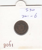 S30-ZWI-0006 Switzerland 1 Rappen  VF/XF 1908 KM3