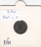 S30-ZWI-0011 Switzerland 1 Rappen  VF  1913 KM3