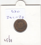 S30-ZWI-0029 Switzerland 1 Rappen  VF 1934 KM3
