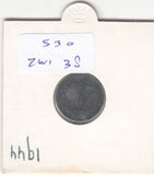 S30-ZWI-0038 Switzerland 1 Rappen  VF 1944 KM3a