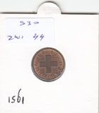 S30-ZWI-0044 Switzerland 1 Rappen  XF 1951 KM46