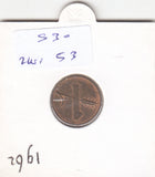S30-ZWI-0053 Switzerland 1 Rappen  XF 1962 KM46
