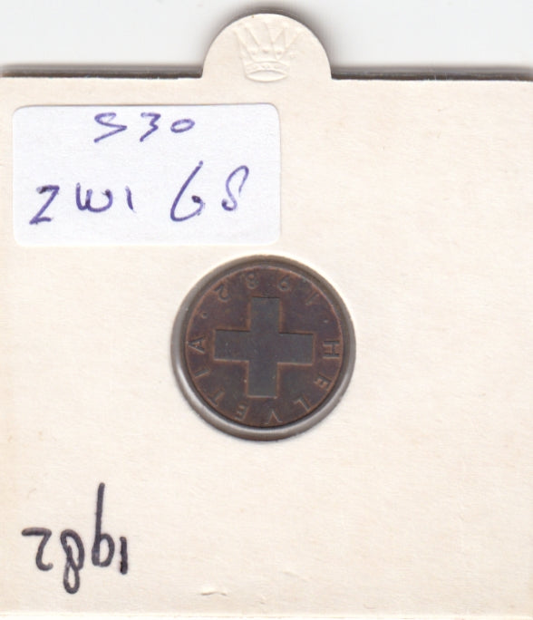 S30-ZWI-0068 Switzerland 1 Rappen  AU 1982 KM46