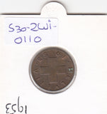 S30-ZWI-0110 Switzerland 2 Rappen VF/XF 1953 KM47
