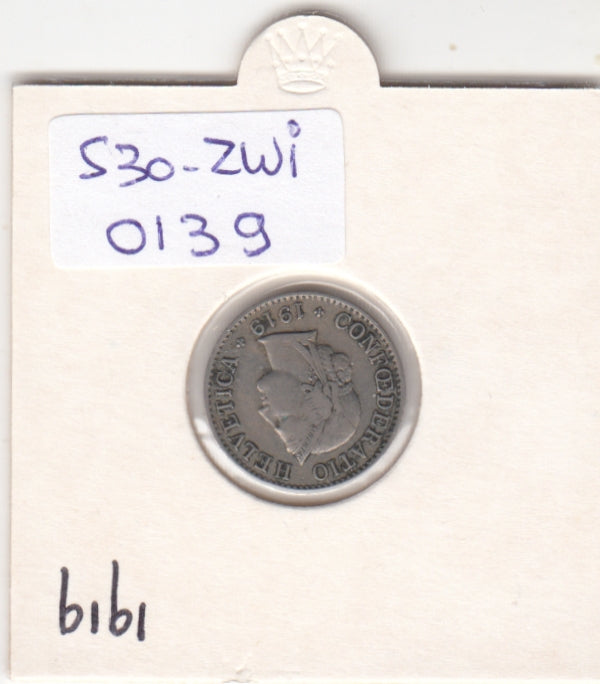 S30-ZWI-0139 Switzerland 5 Rappen VF 1919 KM# 26