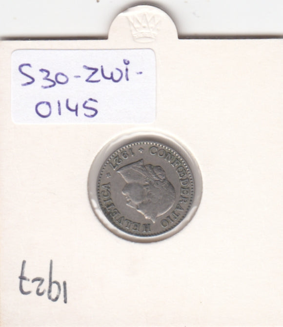 S30-ZWI-0145 Switzerland 5 Rappen VF 1927 KM# 26