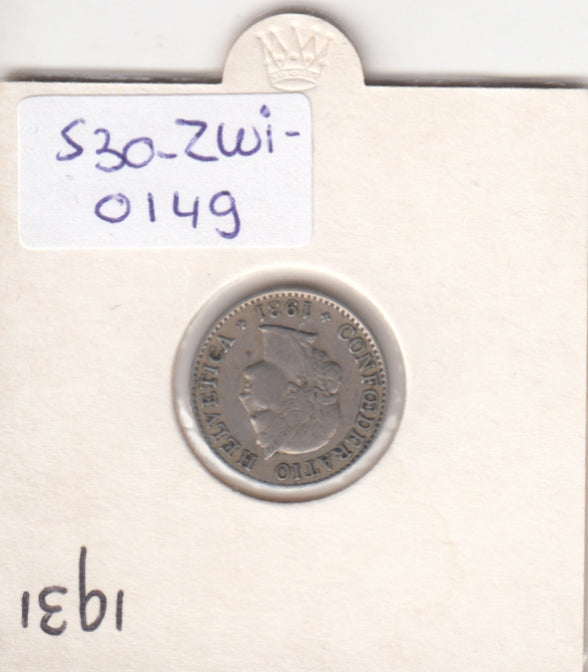 S30-ZWI-0149 Switzerland 5 Rappen VF 1931 KM# 26