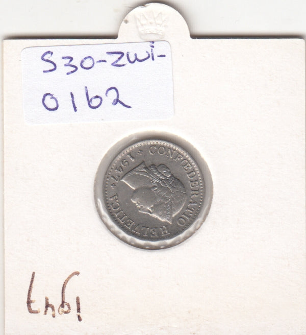 S30-ZWI-0162 Switzerland 5 Rappen VF 1947 KM# 26