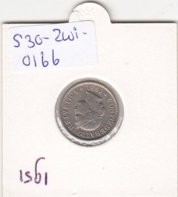 S30-ZWI-0166 Switzerland 5 Rappen XF 1951 KM# 26
