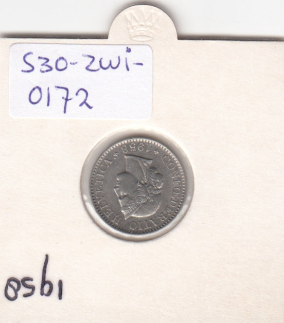 S30-ZWI-0172 Switzerland 5 Rappen XF 1958 KM# 26