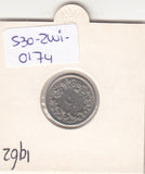 S30-ZWI-0174 Switzerland 5 Rappen XF 1962 KM# 26