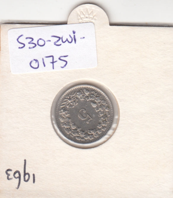 S30-ZWI-0175 Switzerland 5 Rappen XF 1963 KM# 26