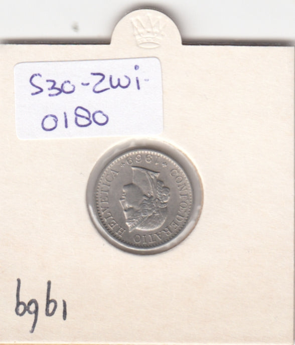 S30-ZWI-0180 Switzerland 5 Rappen UNC 1969 KM# 26