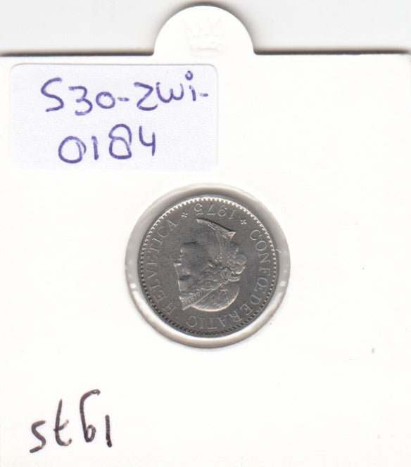 S30-ZWI-0184 Switzerland 5 Rappen XF 1975 KM# 26