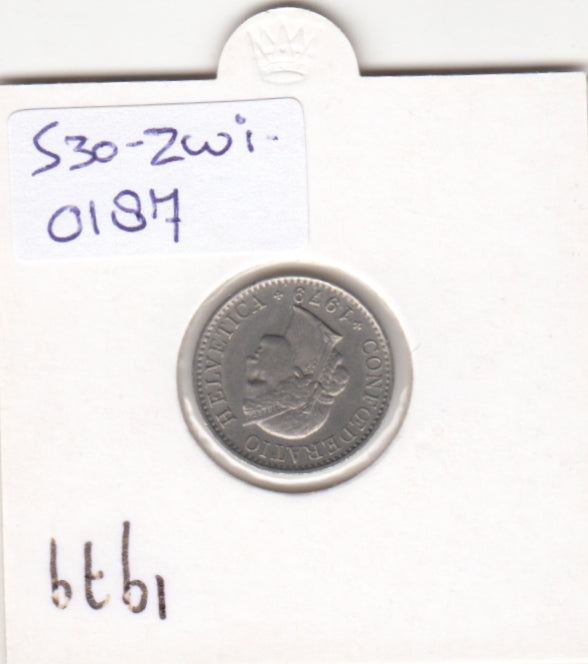 S30-ZWI-0187 Switzerland 5 Rappen UNC 1979 KM# 26