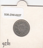 S30-ZWI-0227 Switzerland 10 Rappen VF 1926 KM# 27