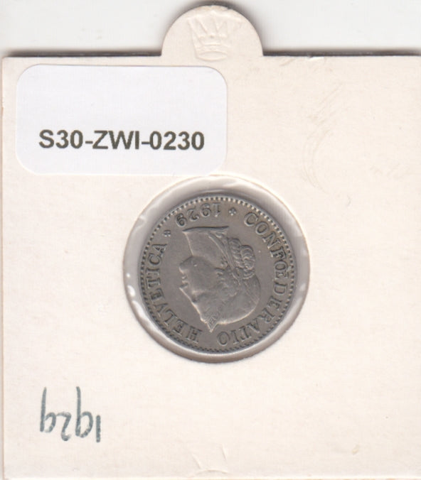 S30-ZWI-0230 Switzerland 10 Rappen VF 1929 KM# 27