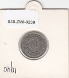 S30-ZWI-0239 Switzerland 10 Rappen VF 1940 KM# 27
