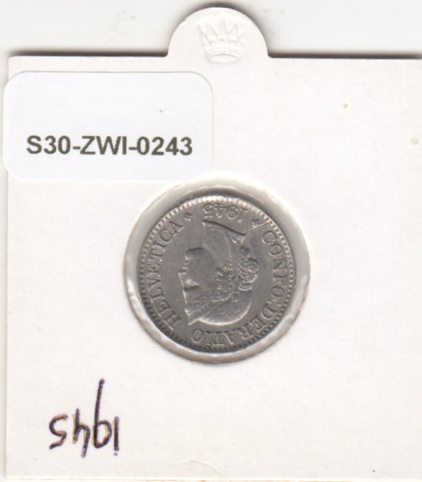 S30-ZWI-0243 Switzerland 10 Rappen VF 1945 KM# 27