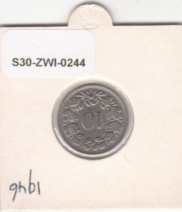 S30-ZWI-0244 Switzerland 10 Rappen VF 1946 KM# 27