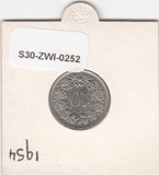 S30-ZWI-0252 Switzerland 10 Rappen VF/XF 1954 KM# 27