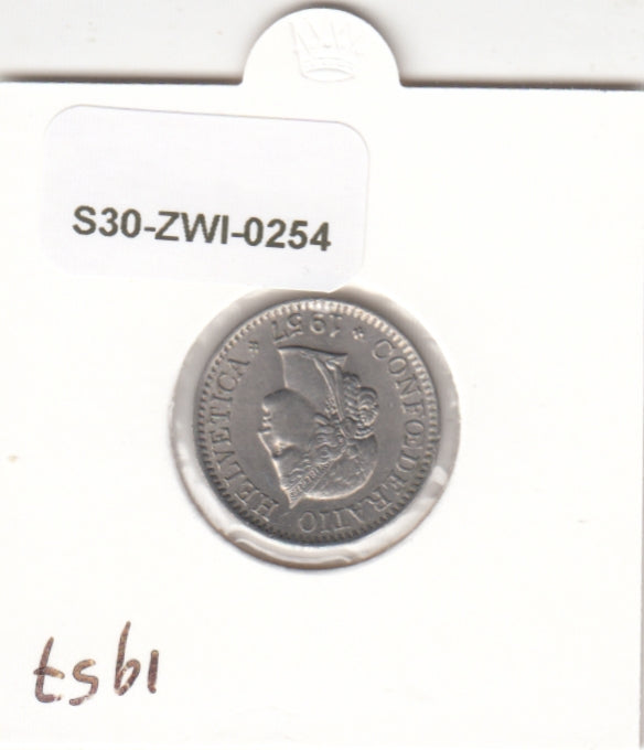 S30-ZWI-0254 Switzerland 10 Rappen XF 1957 KM# 27