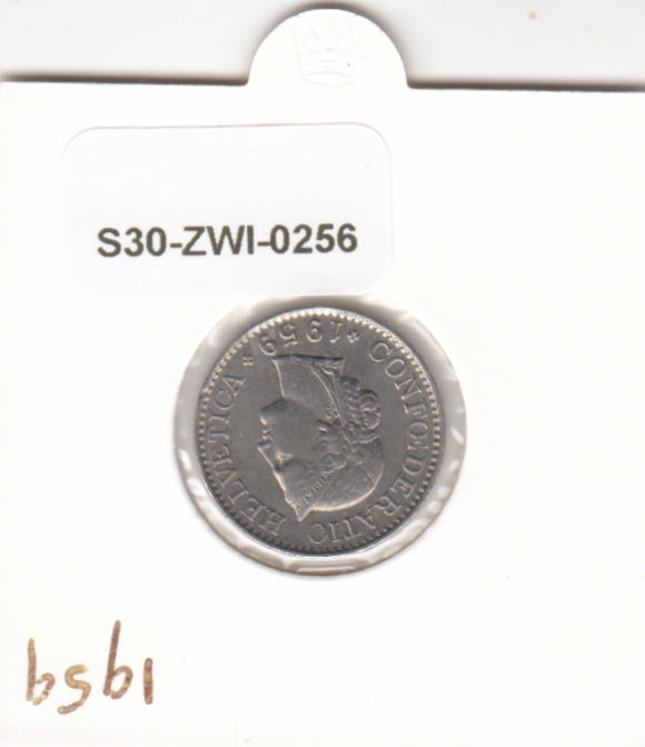 S30-ZWI-0256 Switzerland 10 Rappen XF 1959 KM# 27