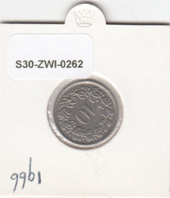 S30-ZWI-0262 Switzerland 10 Rappen XF 1966 KM# 27
