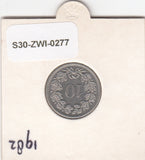 S30-ZWI-0277 Switzerland 10 Rappen XF 1982 KM# 27