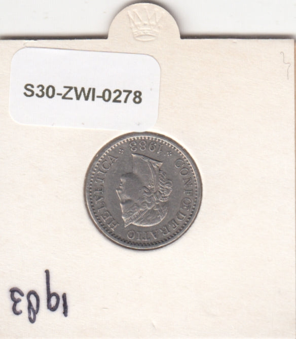 S30-ZWI-0278 Switzerland 10 Rappen XF 1983 KM# 27
