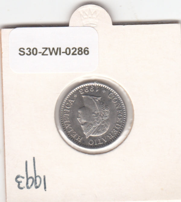 S30-ZWI-0286 Switzerland 10 Rappen UNC 1993 KM# 27