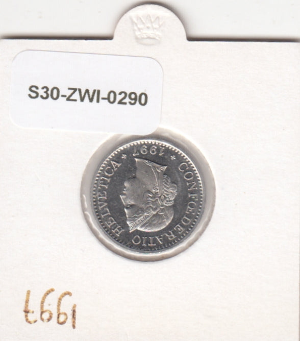 S30-ZWI-0290 Switzerland 10 Rappen UNC 1997 KM# 27