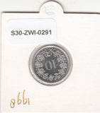 S30-ZWI-0291 Switzerland 10 Rappen UNC 1998 KM# 27