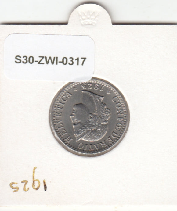 S30-ZWI-0317 Switzerland 20 Rappen XF 1925 KM# 29