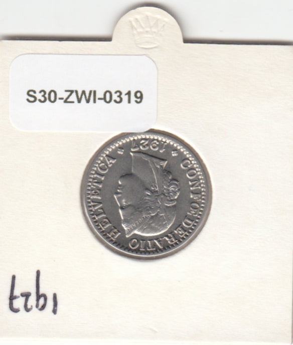 S30-ZWI-0319 Switzerland 20 Rappen XF 1927 KM# 29