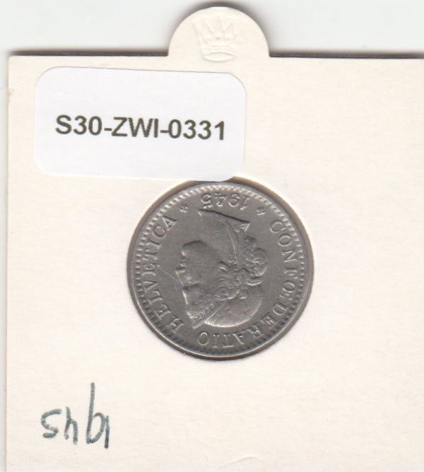 S30-ZWI-0331 Switzerland 20 Rappen XF 1945 KM# 29a
