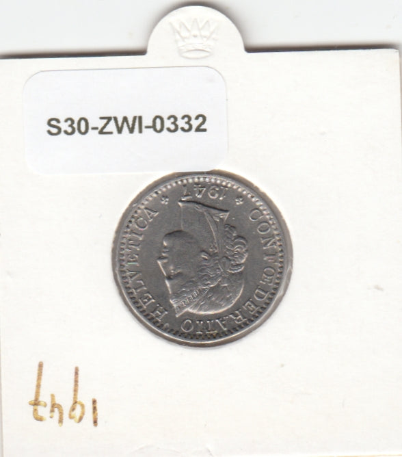 S30-ZWI-0332 Switzerland 20 Rappen XF 1947 KM# 29a