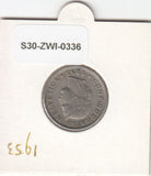 S30-ZWI-0336 Switzerland 20 Rappen VF 1953 KM# 29a