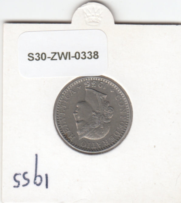 S30-ZWI-0338 Switzerland 20 Rappen VF 1955 KM# 29a