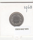 S30-ZWI-0352 Switzerland 20 Rappen XF 1968 KM# 29a