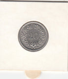 S30-ZWI-0355 Switzerland 20 Rappen AU 1971 KM# 29a