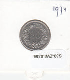S30-ZWI-0356 Switzerland 20 Rappen XF 1974 KM# 29a