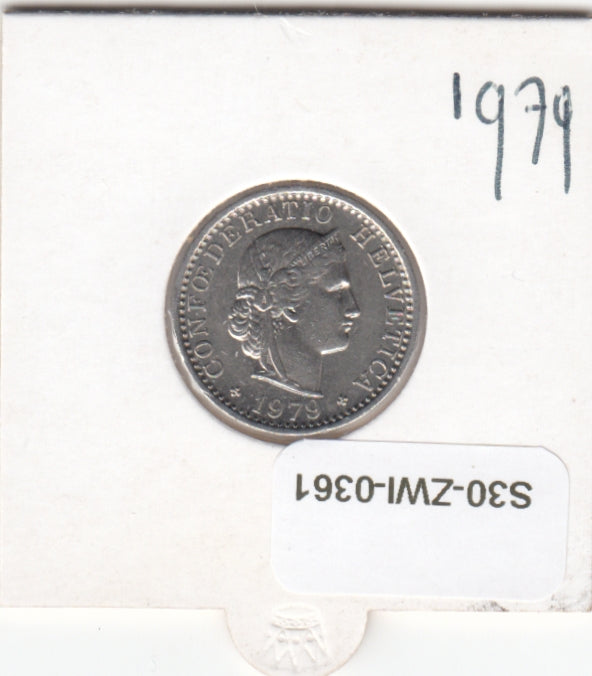 S30-ZWI-0361 Switzerland 20 Rappen XF 1979 KM# 29a